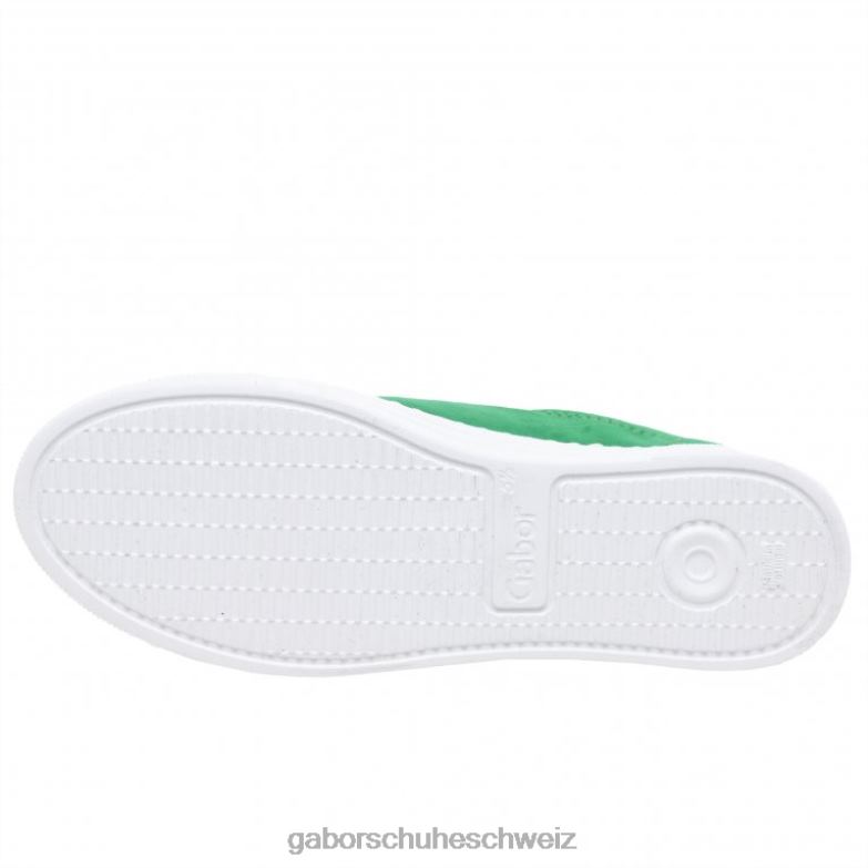Schuhwerk Frauen Gabor Grünes Wildleder/Weiß Camrose-Trainer XTX02138