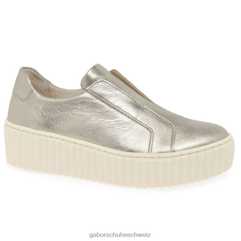 Schuhwerk Frauen Gabor Metallleder Debra-Trainer XTX02149