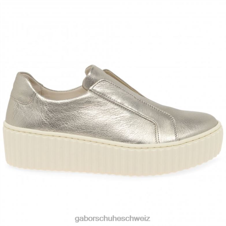 Schuhwerk Frauen Gabor Metallleder Debra-Trainer XTX02149