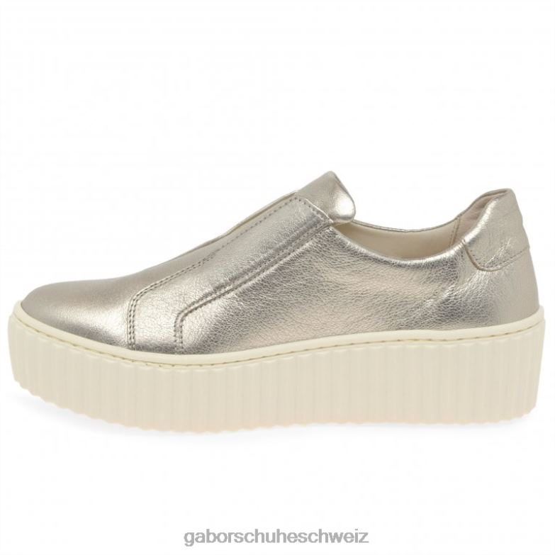 Schuhwerk Frauen Gabor Metallleder Debra-Trainer XTX02149