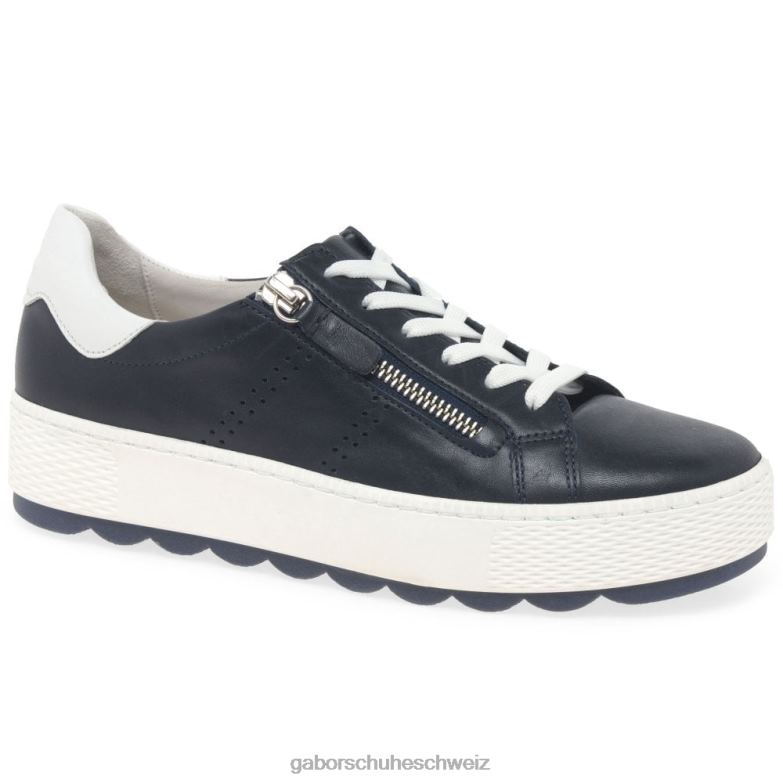 Schuhwerk Frauen Gabor Mitternacht/Weiß Freizeit-Sneaker von Quench XTX02135