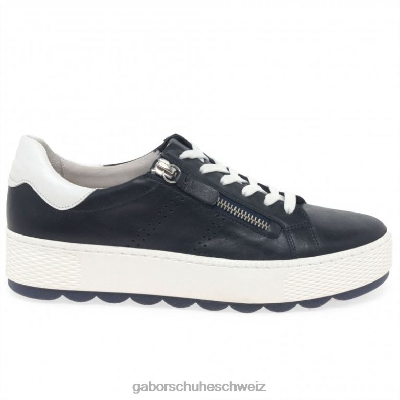 Schuhwerk Frauen Gabor Mitternacht/Weiß Freizeit-Sneaker von Quench XTX02135