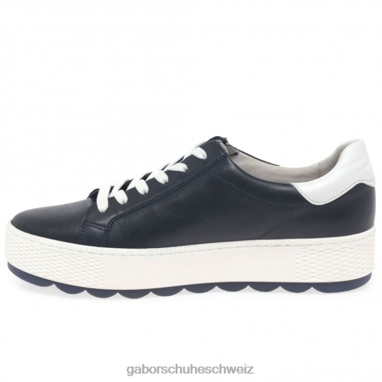 Schuhwerk Frauen Gabor Mitternacht/Weiß Freizeit-Sneaker von Quench XTX02135