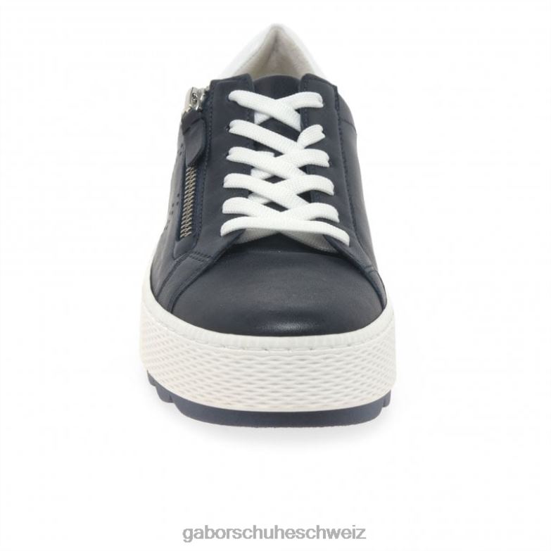 Schuhwerk Frauen Gabor Mitternacht/Weiß Freizeit-Sneaker von Quench XTX02135
