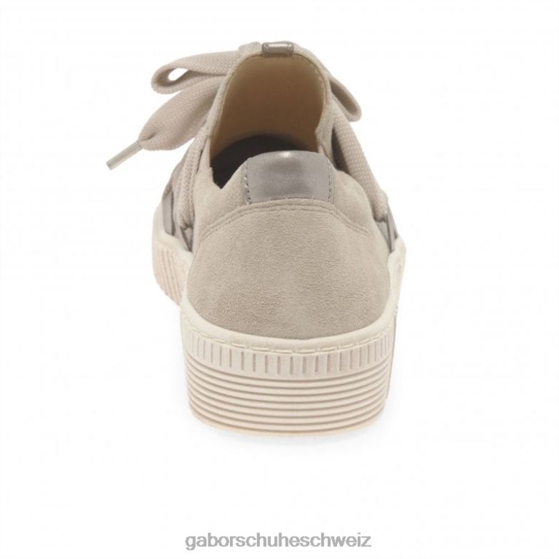 Schuhwerk Frauen Gabor Seidenwildleder/Muschel Lässige Walzer-Sneaker XTX02126