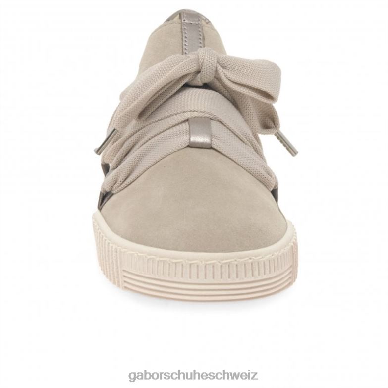 Schuhwerk Frauen Gabor Seidenwildleder/Muschel Lässige Walzer-Sneaker XTX02126