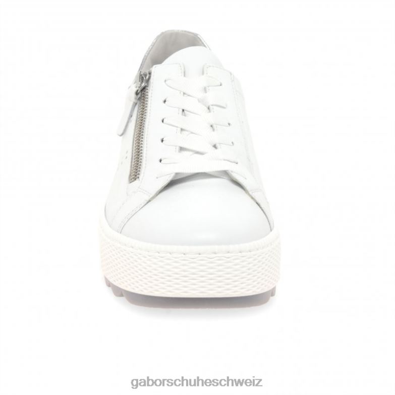 Schuhwerk Frauen Gabor Weißsilber Freizeit-Sneaker von Quench XTX02136