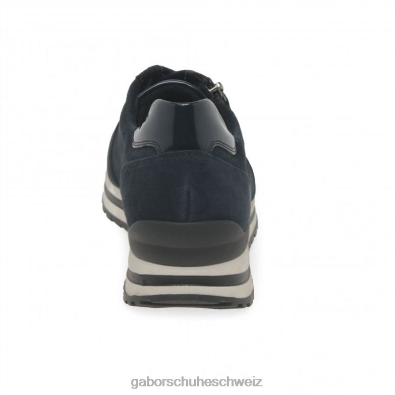 Schuhwerk Frauen Gabor dunkelblaues Wildleder Nulon-Trainer XTX02146