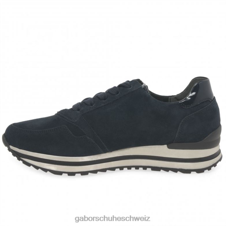 Schuhwerk Frauen Gabor dunkelblaues Wildleder Nulon-Trainer XTX02146