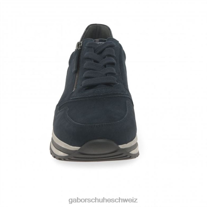 Schuhwerk Frauen Gabor dunkelblaues Wildleder Nulon-Trainer XTX02146