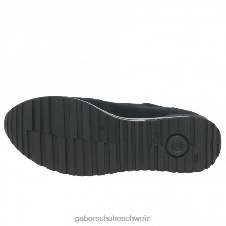Schuhwerk Frauen Gabor dunkelblaues Wildleder Nulon-Trainer XTX02146