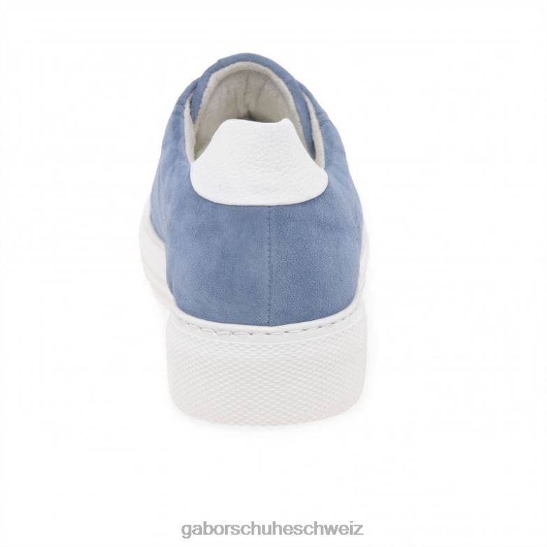 Schuhwerk Frauen Gabor himmlisches Wildleder/Weiß Camrose-Trainer XTX02137