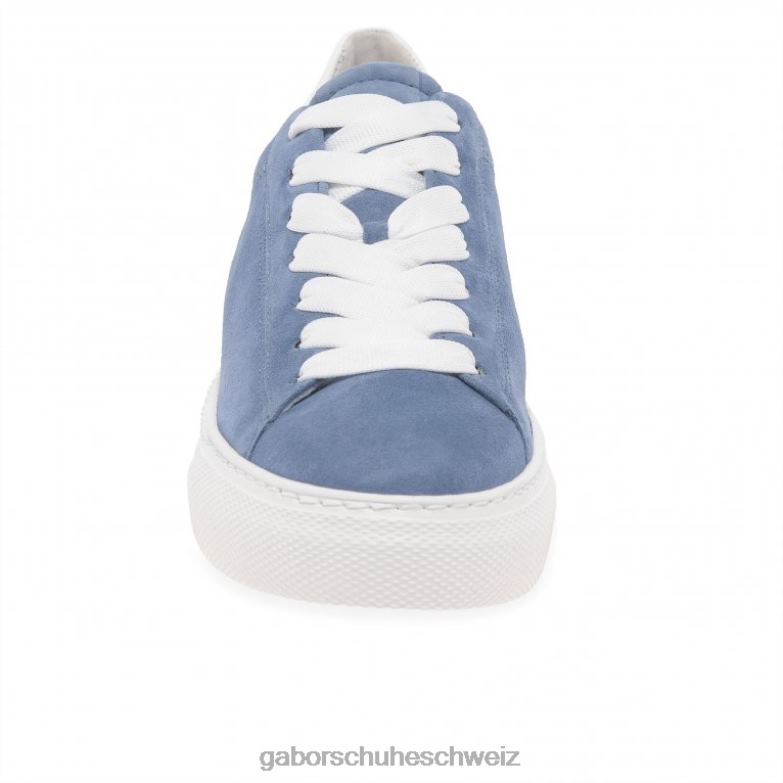Schuhwerk Frauen Gabor himmlisches Wildleder/Weiß Camrose-Trainer XTX02137