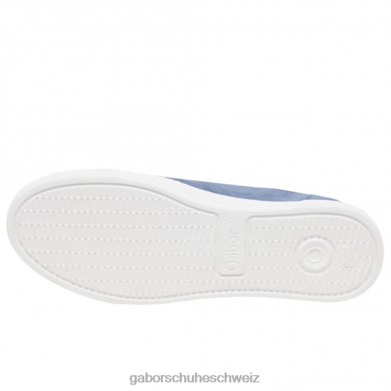 Schuhwerk Frauen Gabor himmlisches Wildleder/Weiß Camrose-Trainer XTX02137
