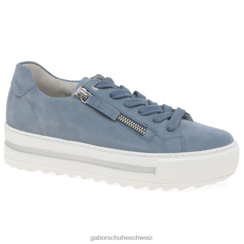 Schuhwerk Frauen Gabor nautisches Wildleder Heather Casual-Sneaker XTX02325