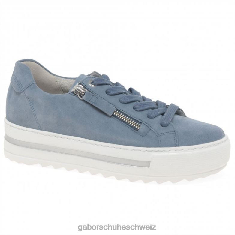 Schuhwerk Frauen Gabor nautisches Wildleder Heather Casual-Sneaker XTX02325
