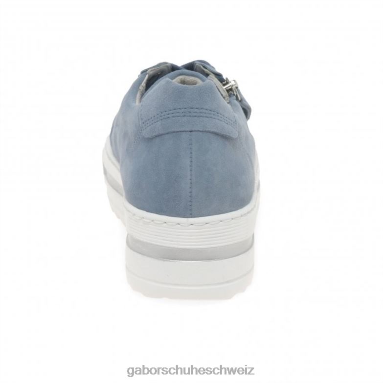 Schuhwerk Frauen Gabor nautisches Wildleder Heather Casual-Sneaker XTX02325