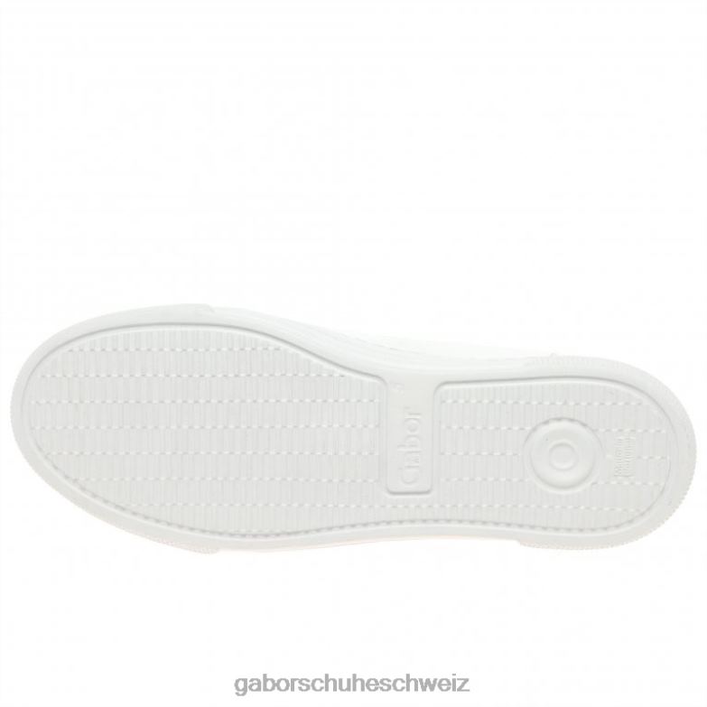 Schuhwerk Frauen Gabor weiß/platin Campus-Trainer XTX02144