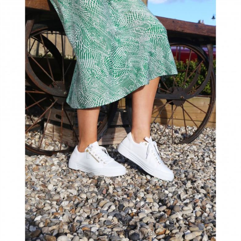 Schuhwerk Frauen Gabor weiß/platin Campus-Trainer XTX02144