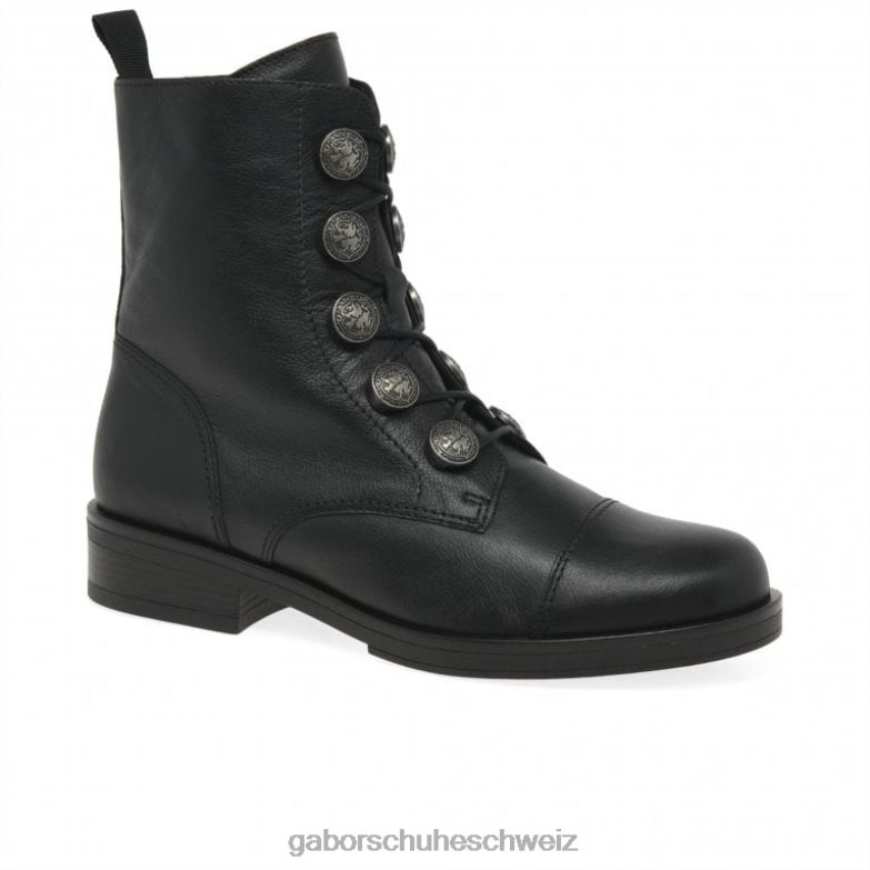 Schuhwerk Frauen Gabor Schwarz Damen-Bikerstiefel XTX02200