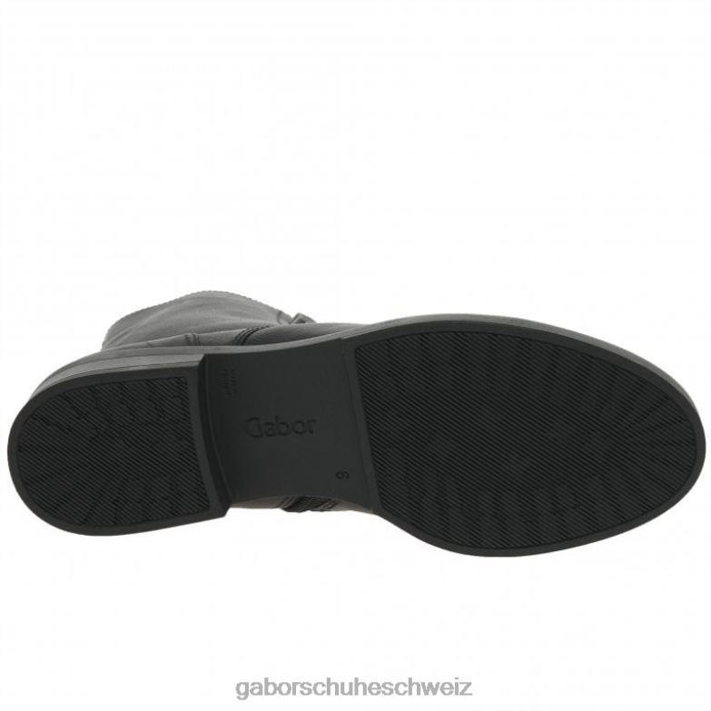 Schuhwerk Frauen Gabor Schwarz Damen-Bikerstiefel XTX02200