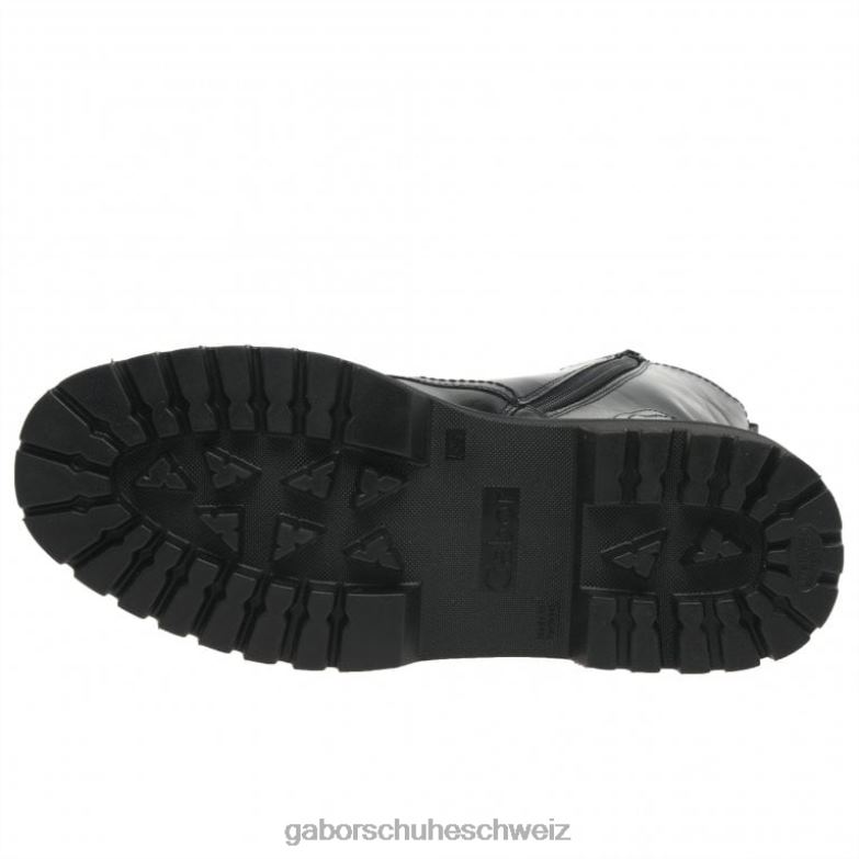 Schuhwerk Frauen Gabor Schwarz Genua-Militärstiefel XTX02234
