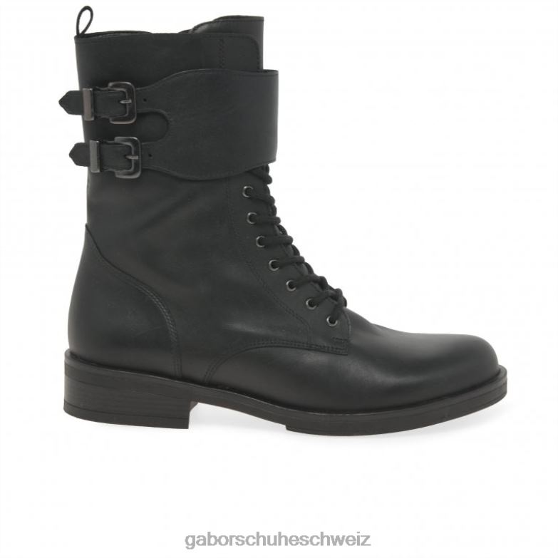 Schuhwerk Frauen Gabor Schwarz hintere Bikerstiefel XTX02237