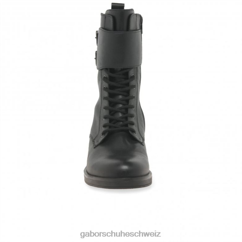 Schuhwerk Frauen Gabor Schwarz hintere Bikerstiefel XTX02237