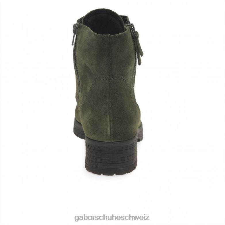 Schuhwerk Frauen Gabor olivfarbenes Wildleder Zane-Stiefeletten XTX02208