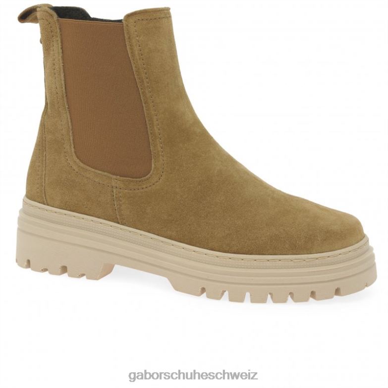 Schuhwerk Frauen Gabor Löwen-Wildleder Gazania Chelsea-Stiefel XTX02235