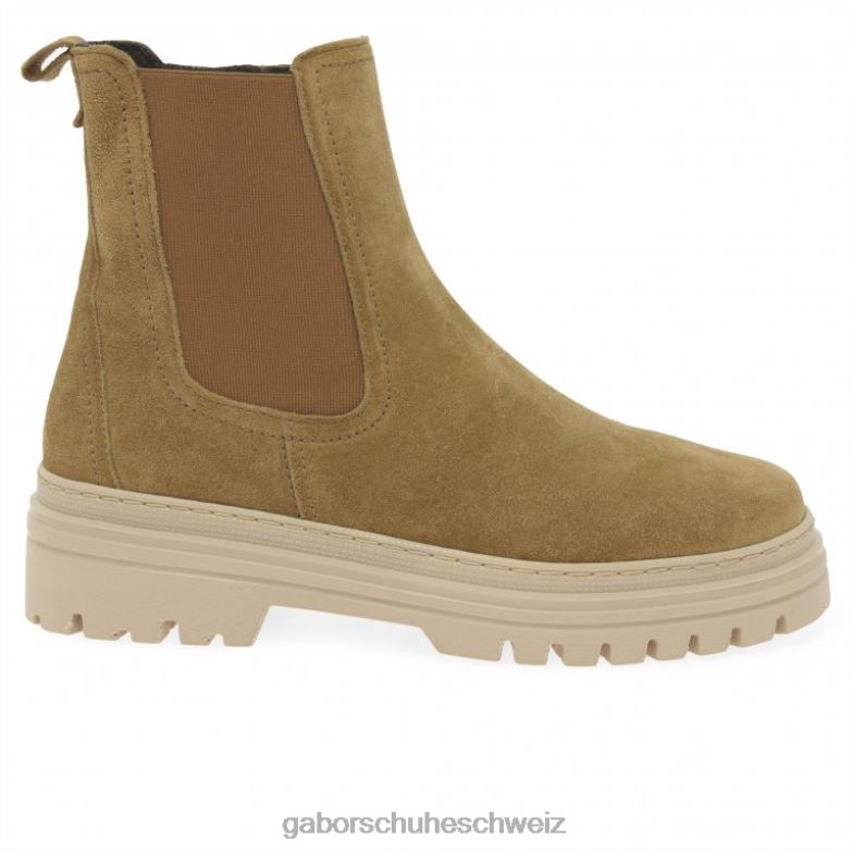 Schuhwerk Frauen Gabor Löwen-Wildleder Gazania Chelsea-Stiefel XTX02235