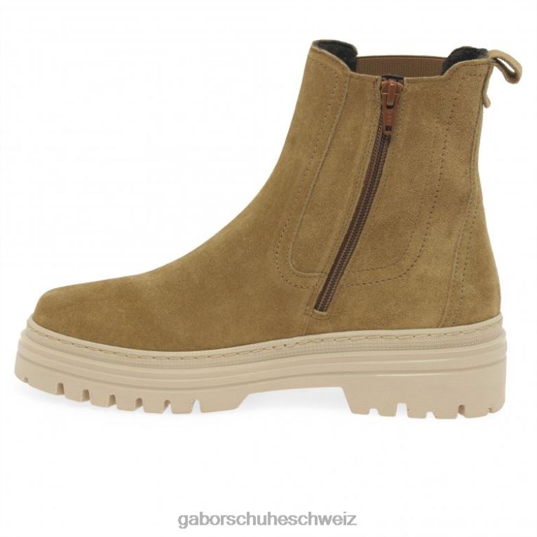 Schuhwerk Frauen Gabor Löwen-Wildleder Gazania Chelsea-Stiefel XTX02235