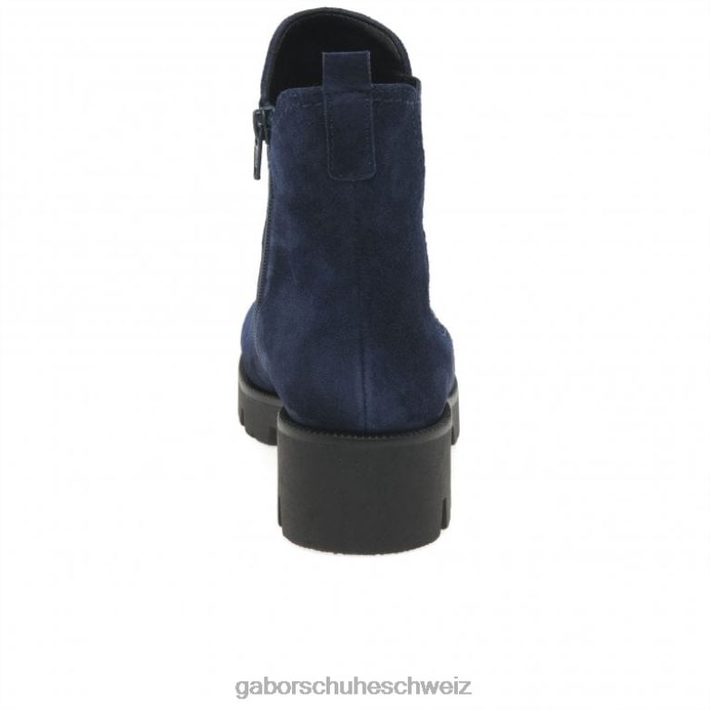 Schuhwerk Frauen Gabor Marine-Wildleder Newport Chelsea-Stiefel XTX02211