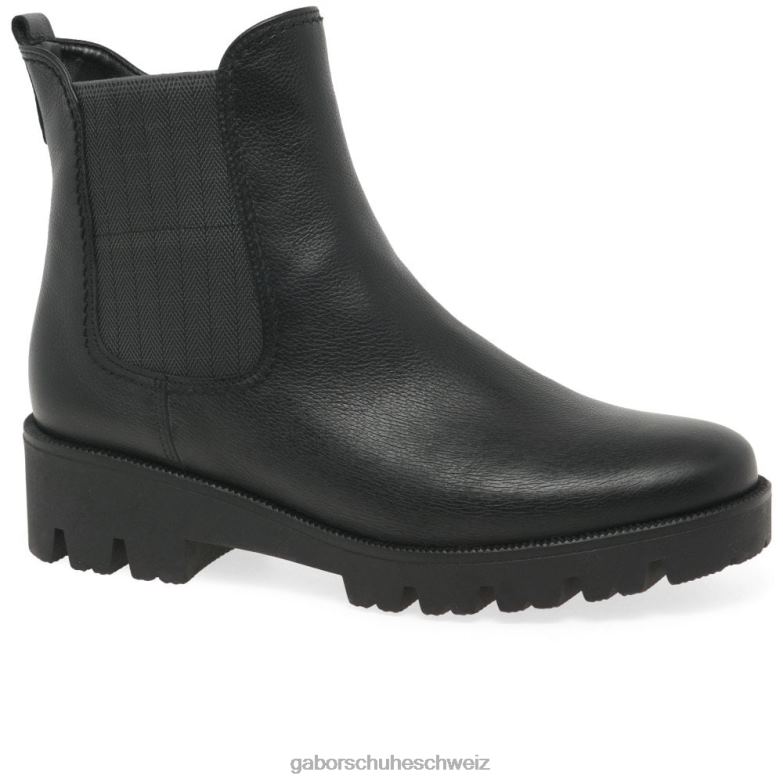 Schuhwerk Frauen Gabor Schwarz Newport Chelsea-Stiefel XTX02213