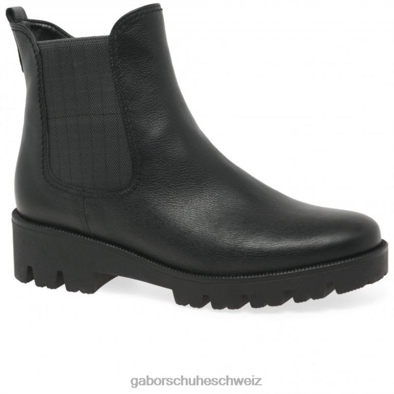 Schuhwerk Frauen Gabor Schwarz Newport Chelsea-Stiefel XTX02213