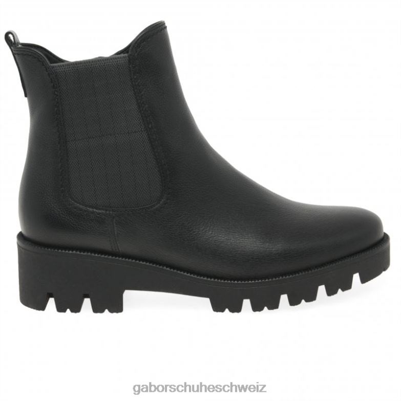 Schuhwerk Frauen Gabor Schwarz Newport Chelsea-Stiefel XTX02213