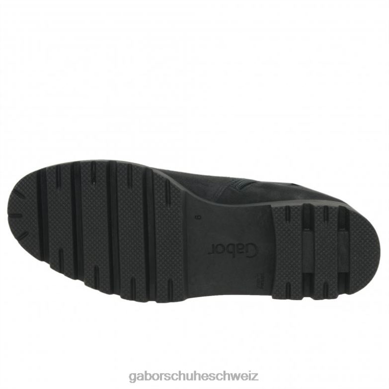 Schuhwerk Frauen Gabor dunkelgraues Wildleder Newport Chelsea-Stiefel XTX02210