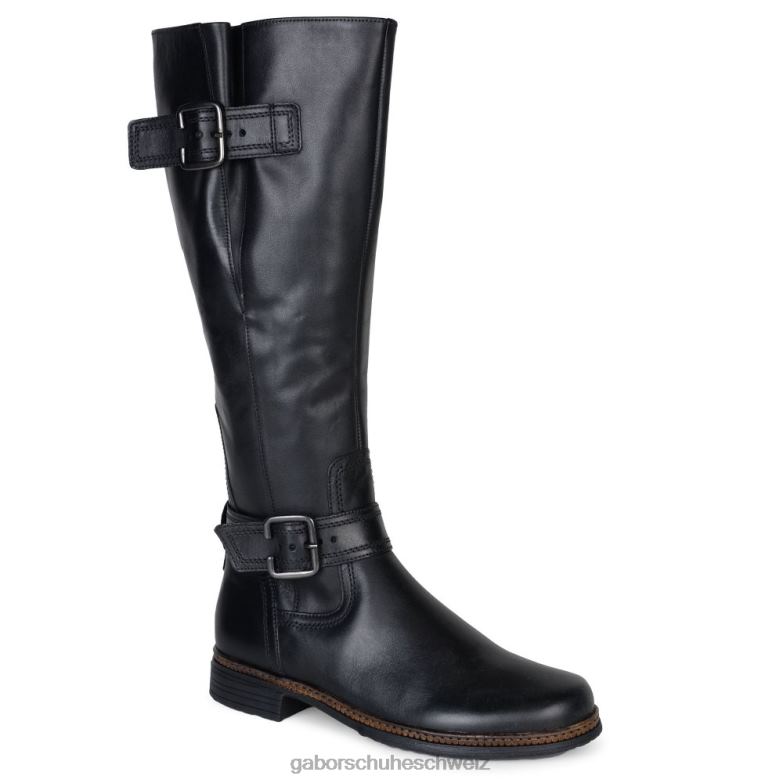 Schuhwerk Frauen Gabor Schwarz Nevada (m) kniehohe Stiefel XTX02275