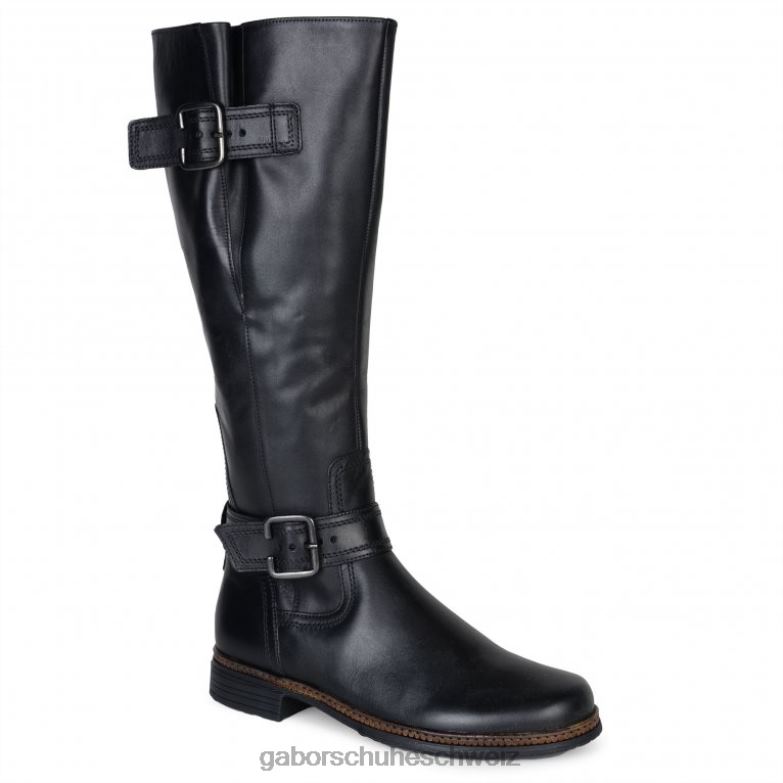 Schuhwerk Frauen Gabor Schwarz Nevada (m) kniehohe Stiefel XTX02275
