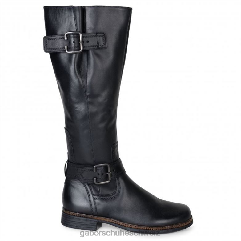 Schuhwerk Frauen Gabor Schwarz Nevada (m) kniehohe Stiefel XTX02275