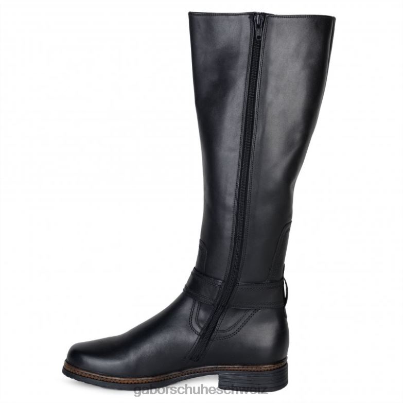 Schuhwerk Frauen Gabor Schwarz Nevada (m) kniehohe Stiefel XTX02275