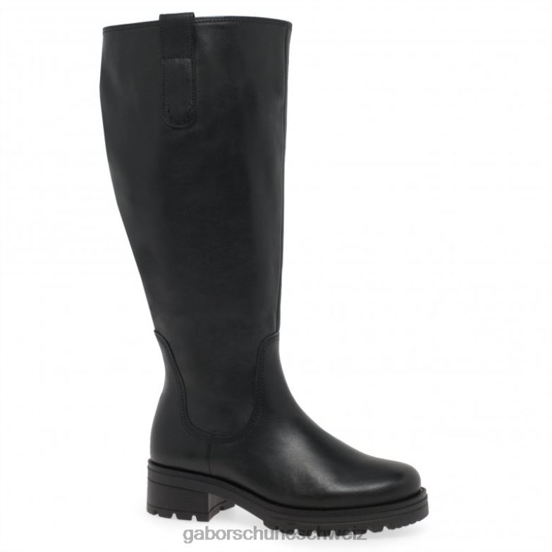 Schuhwerk Frauen Gabor Schwarz Sadberge XL kniehohe Stiefel XTX02336