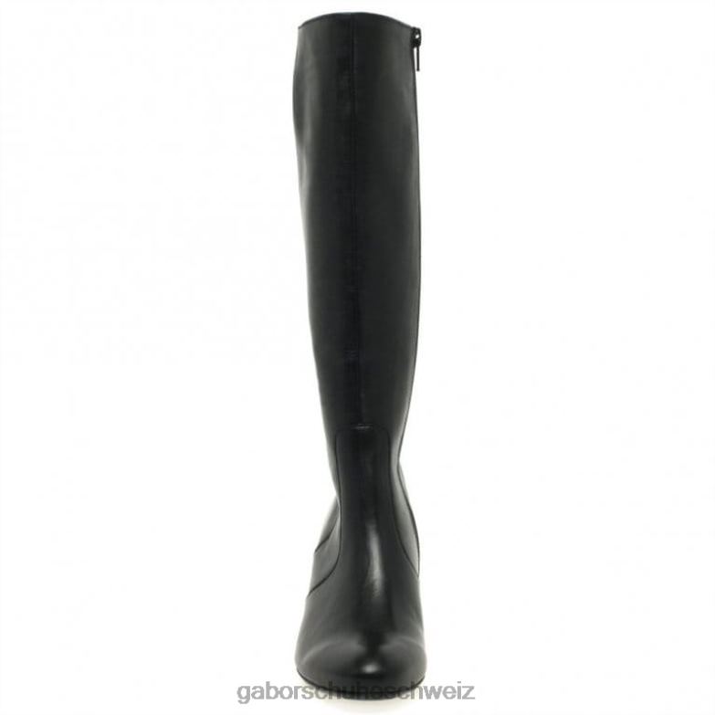 Schuhwerk Frauen Gabor Schwarz Vielleicht sind es schmal geschnittene kniehohe Stiefel XTX02271