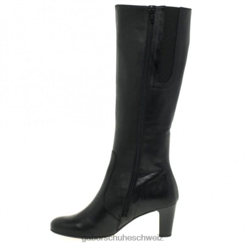 Schuhwerk Frauen Gabor Schwarz Vielleicht sind es schmal geschnittene kniehohe Stiefel XTX02271
