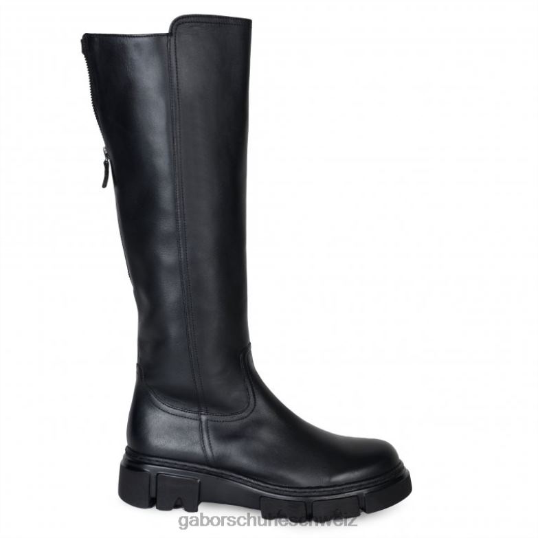 Schuhwerk Frauen Gabor Schwarz kniehohe Stiefel von Juan XTX02273