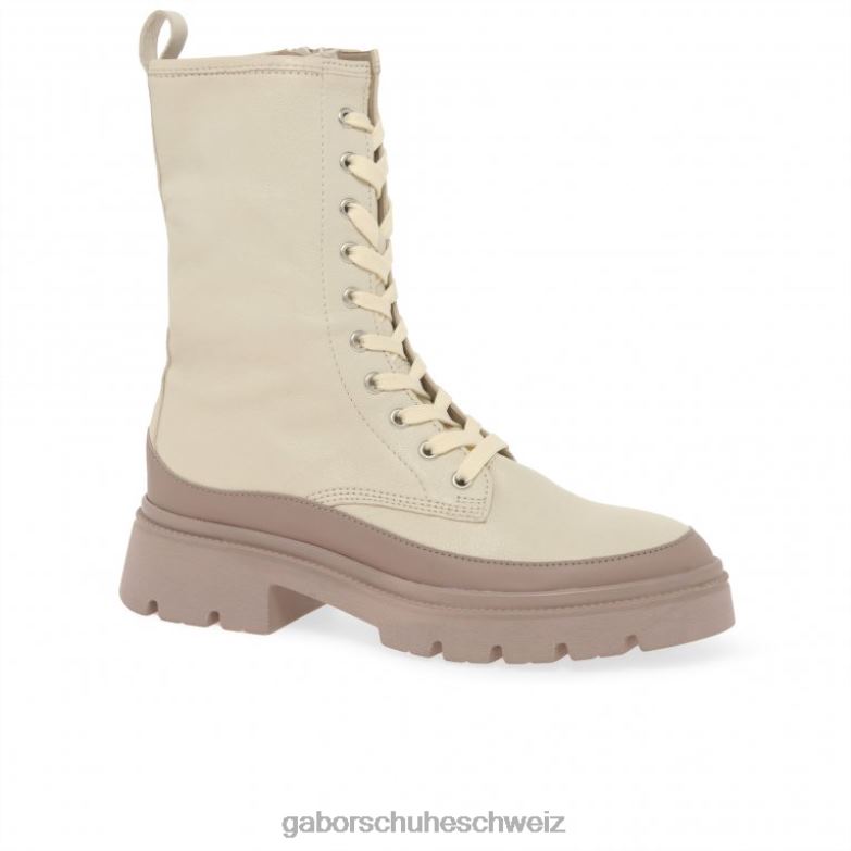 Schuhwerk Frauen Gabor Panna/dunkler Akt Leora Bikerstiefel XTX02245