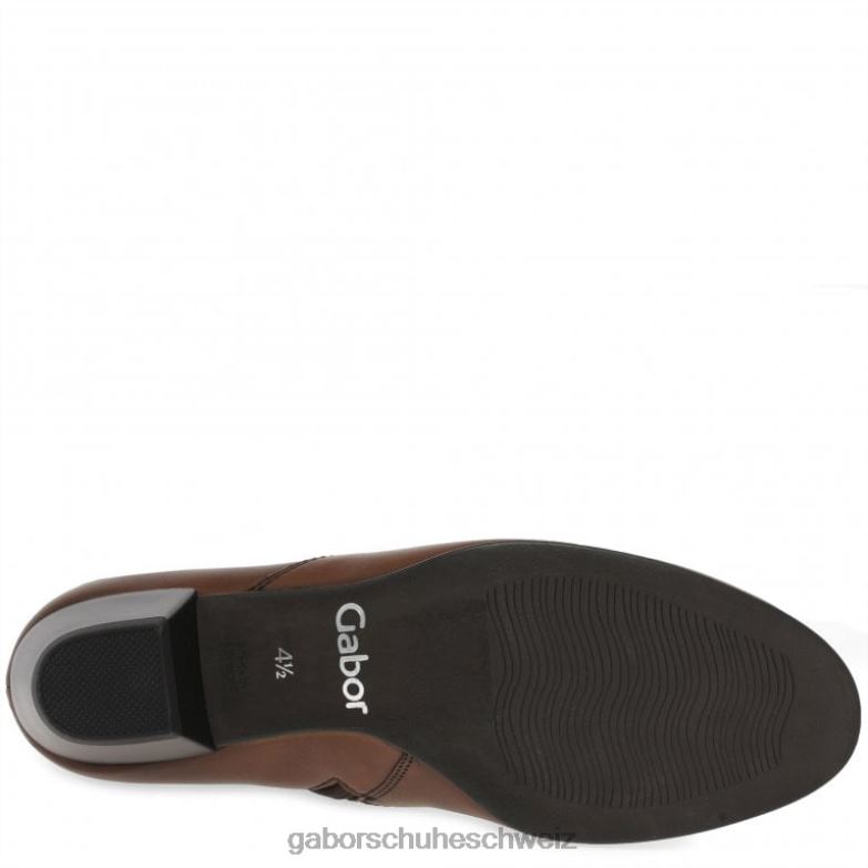 Schuhwerk Frauen Gabor Sattel Weit geschnittene Rachel-Lederstiefel XTX02261