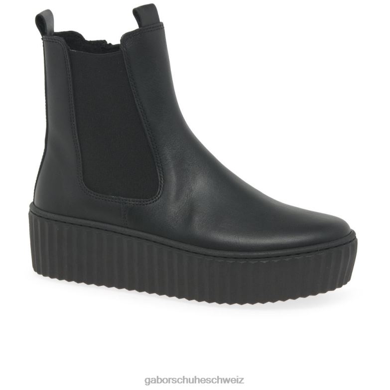 Schuhwerk Frauen Gabor Schwarz Dezember Chelsea-Stiefel XTX02205
