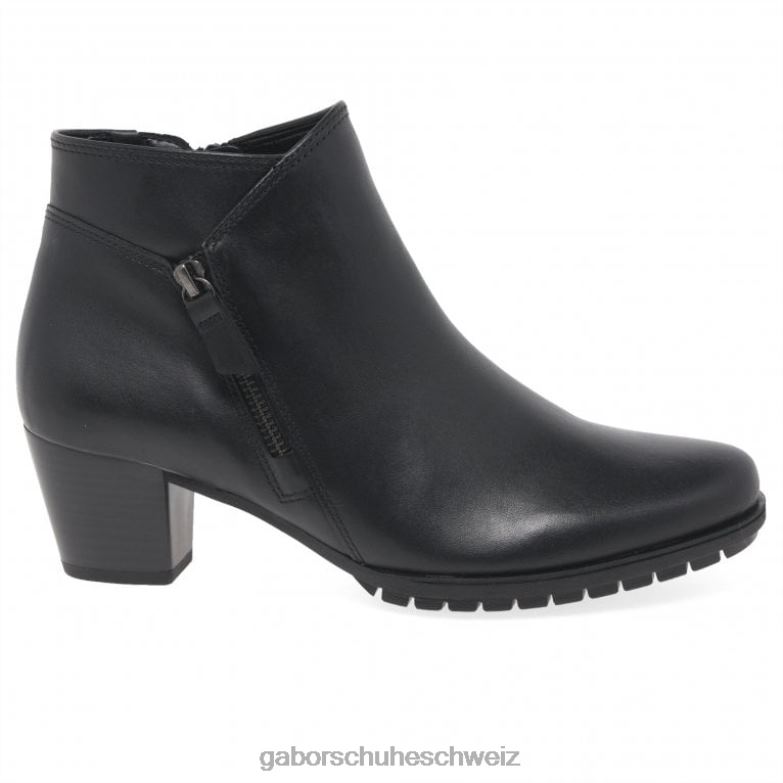 Schuhwerk Frauen Gabor Schwarz Olivetti Stiefeletten mit Reißverschluss XTX02187