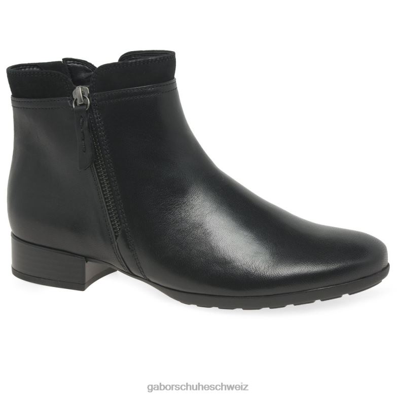Schuhwerk Frauen Gabor schwarz/wildleder Briano-Stiefeletten XTX02244
